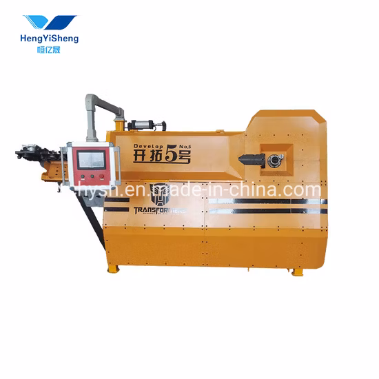 Gw40A CNC Automático Haste de aço Vergalhão Fio Dobrador de aro de tubo Máquina dobradeira